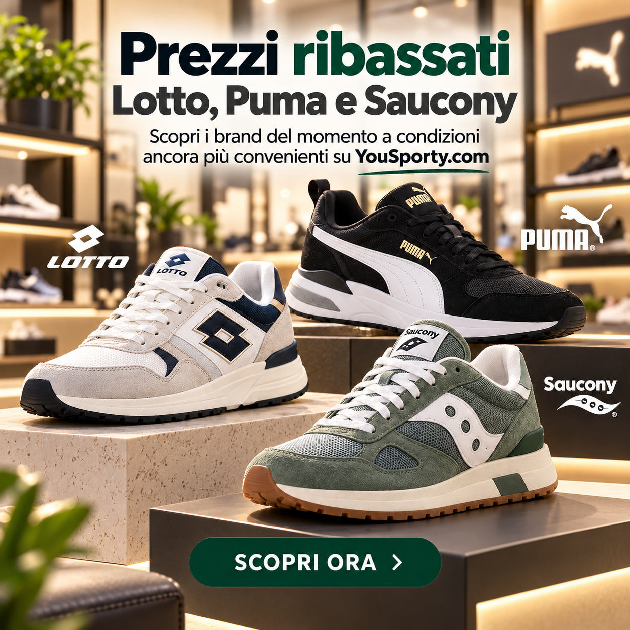 Prezzi ribassati Lotto Puma e Saucony