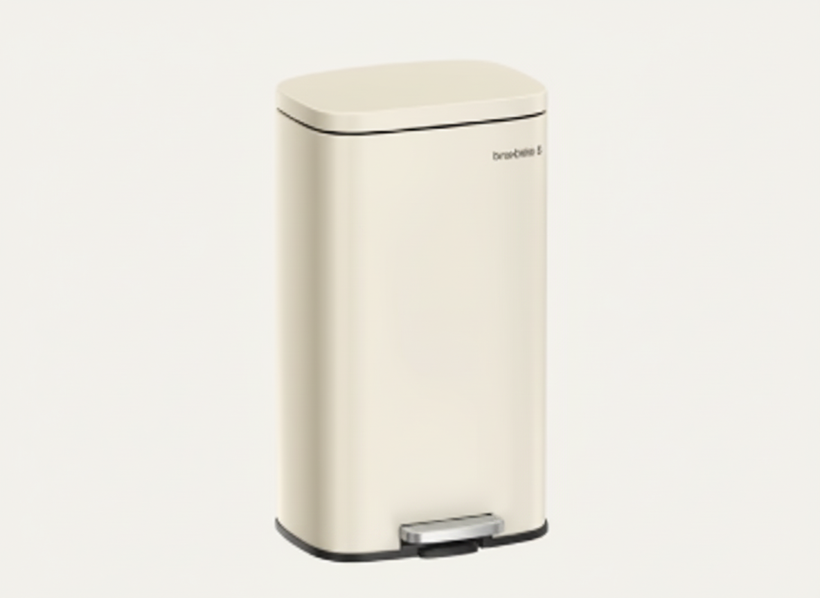 SONGMICS Pattumiera da Cucina 30L a Pedale con Coperchio Chiusura Morbida Acciaio Argento