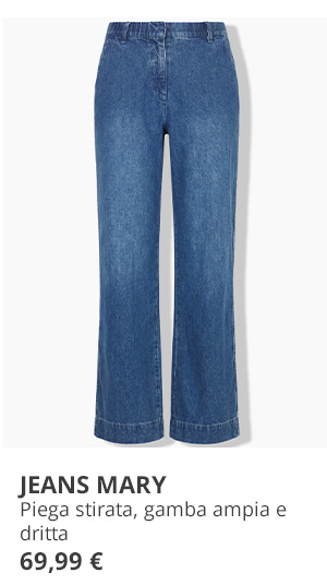 Jeans Mary con piega e gamba dritta