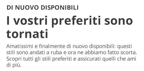I vostri preferiti sono tornati - Scopri ora!