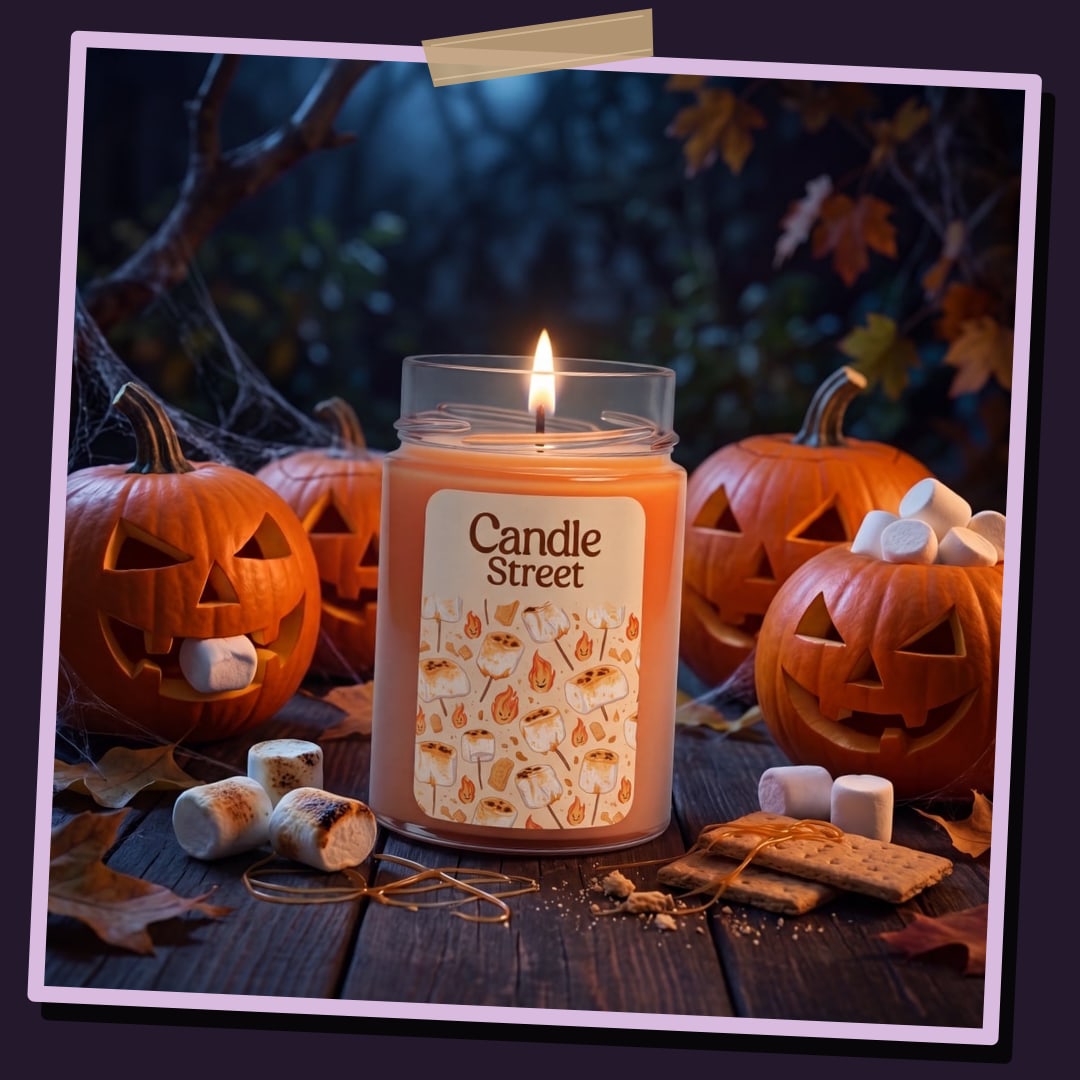 Candela Marshmallow Infernali — Vaniglia · Biscotti · Caramello