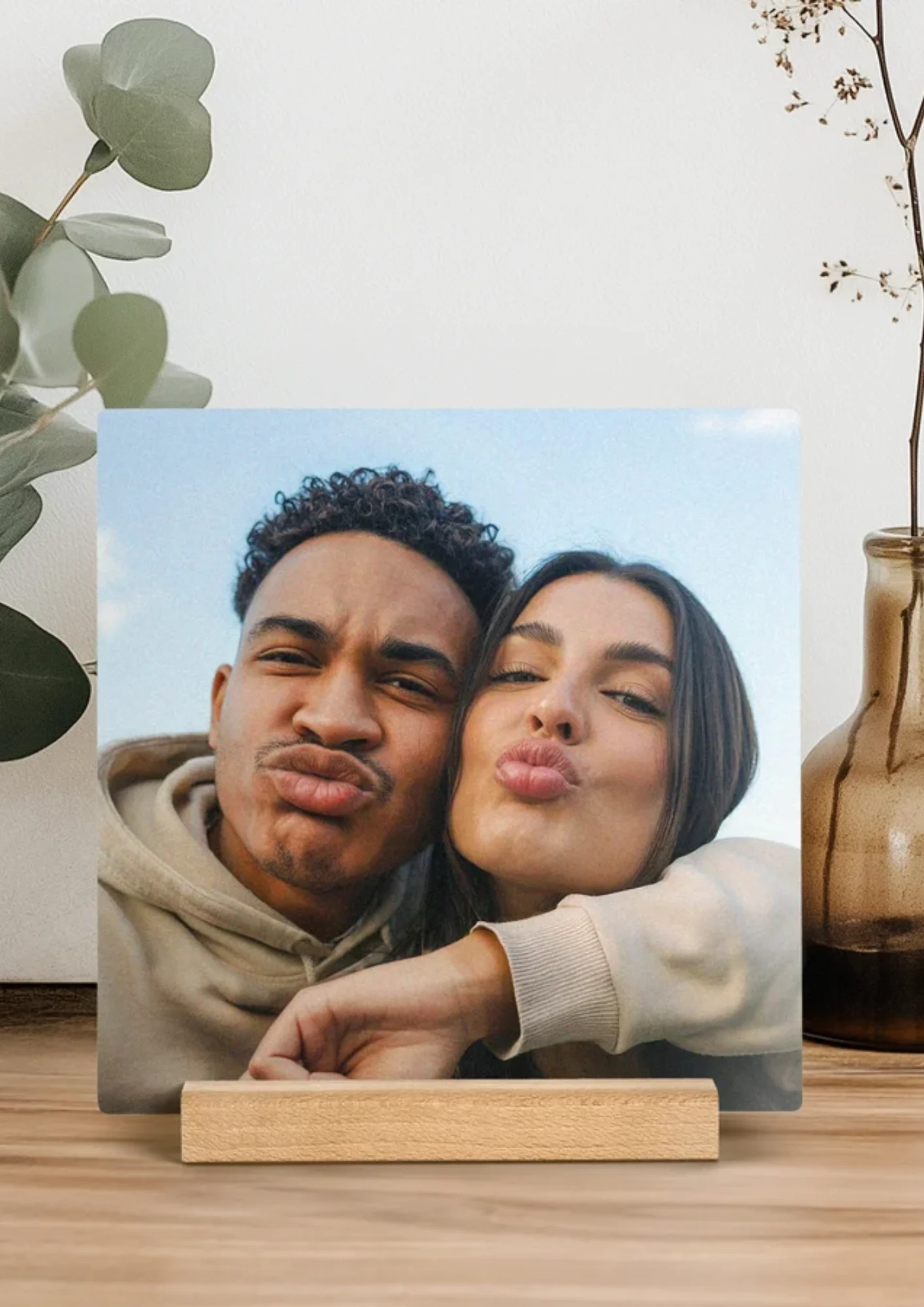 Piastrella fotografica con supporto