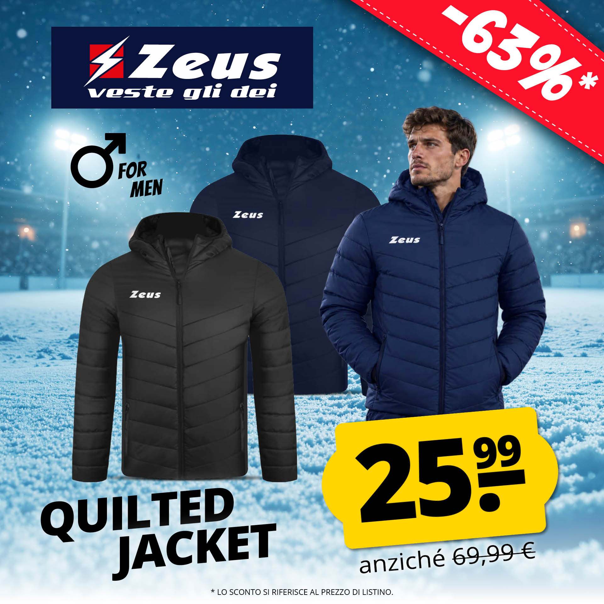 zeus giubbotto start uomo giacca trapuntata