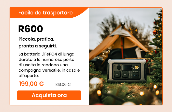 R600 Power Station Portatile 600W 299Wh Batteria LiFeP04
