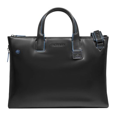 Piquadro — Borsa porta PC 15,6” espandibile in pelle elegante