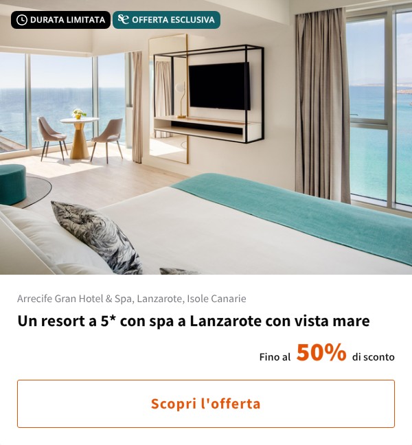 Un resort a 5* con spa a Lanzarote con vista mare