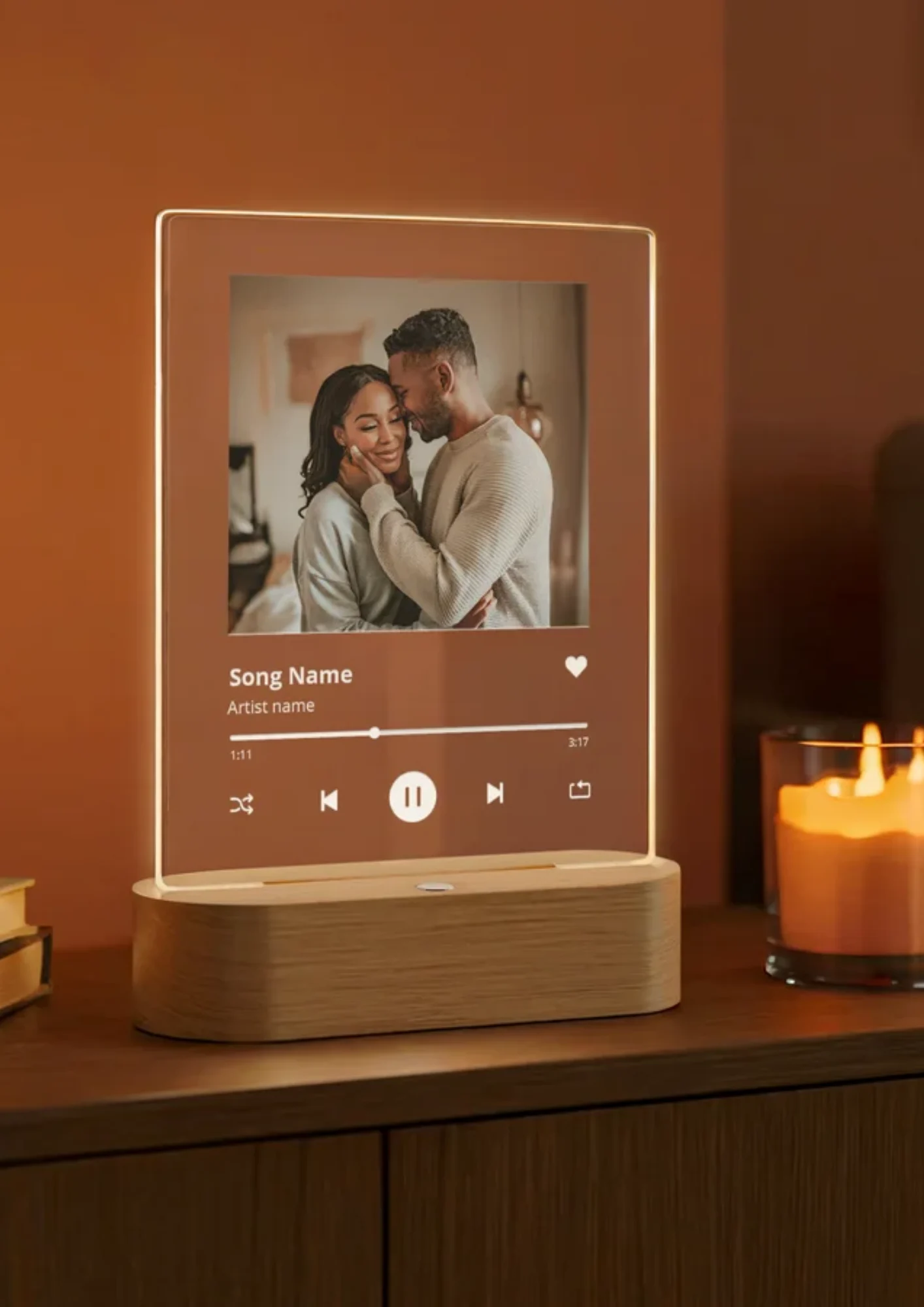 Lampada Spotify con foto