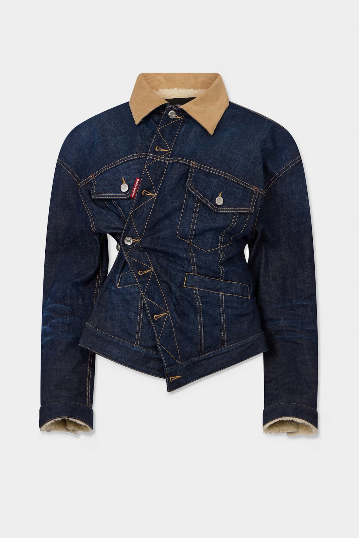 Dark Urban Wrap Oversized Jean Jacket
