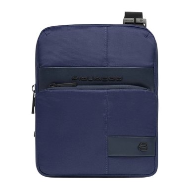 Piquadro — Borsello Uomo Pelle e Tessuto con Porta iPad Mini