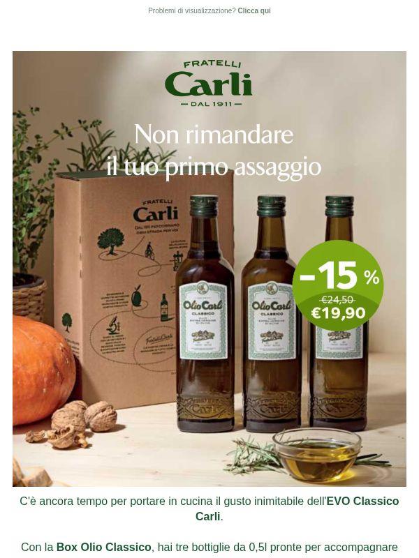 Ultimi giorni per il tuo -15% sulla Box Olio Classico