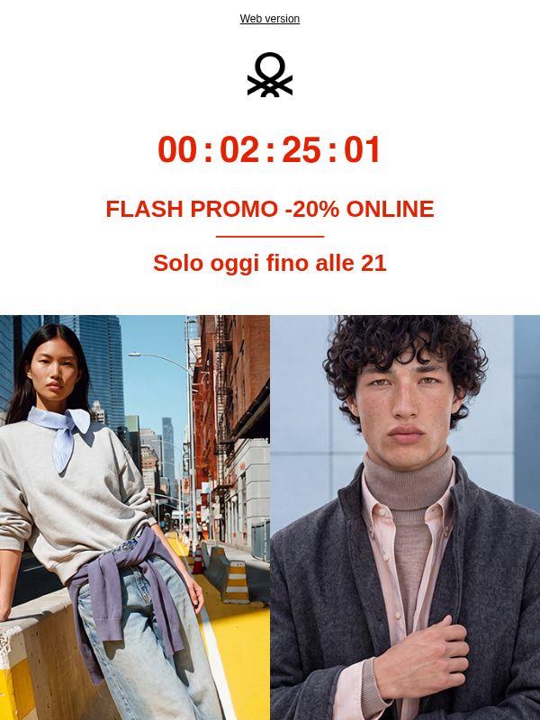 Flash Promo -20% ora online