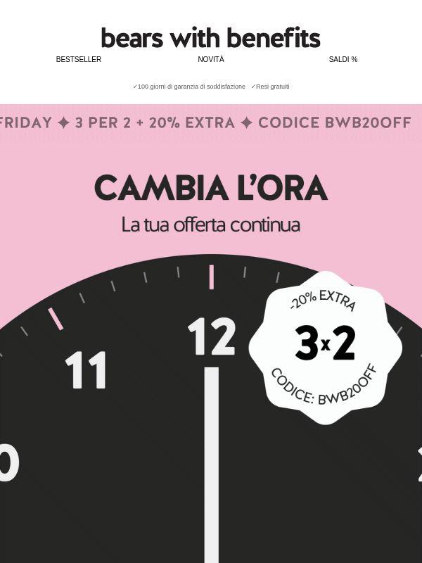 Pre-Black Friday: 3x2 + 20% extra🖤