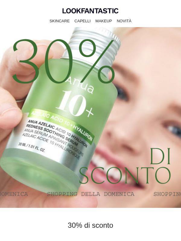30% di sconto | Shopping della domenica