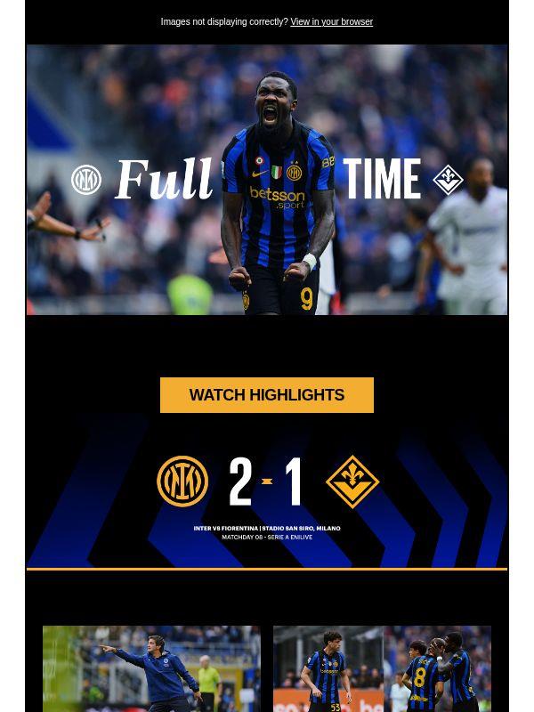 Match review, Inter-Fiorentina 2-1 | L’Inter non muore mai!