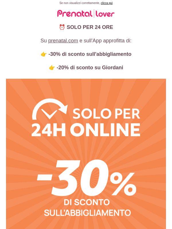 ⏰2 esclusive per te per 24 ore: -30% sull'abbigliamento e -20% su Giordani