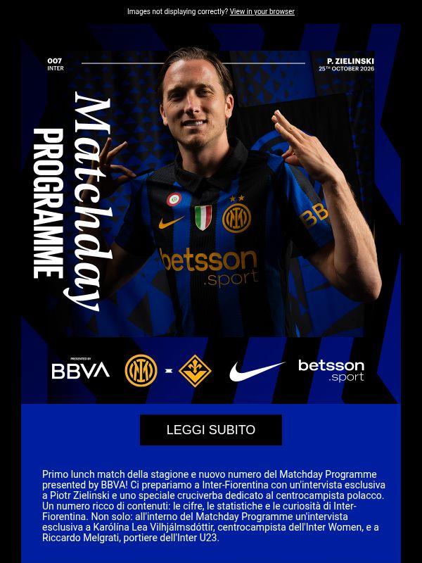 Il Matchday Programme di Inter-Fiorentina