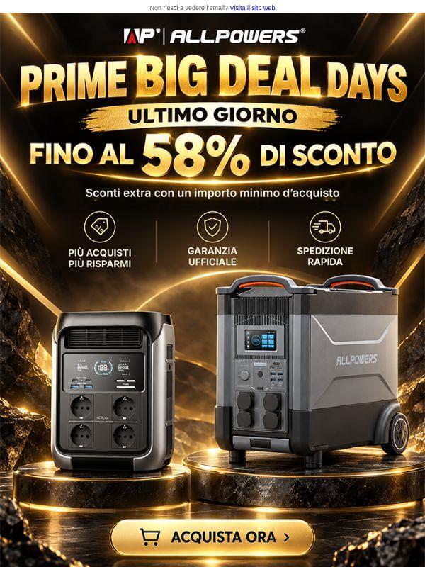 Prime Big Deal Days: ultime ore per risparmiare fino al 58% ⏰
