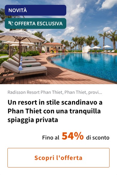 Un resort in stile scandinavo a Phan Thiet con una tranquilla spiaggia privata