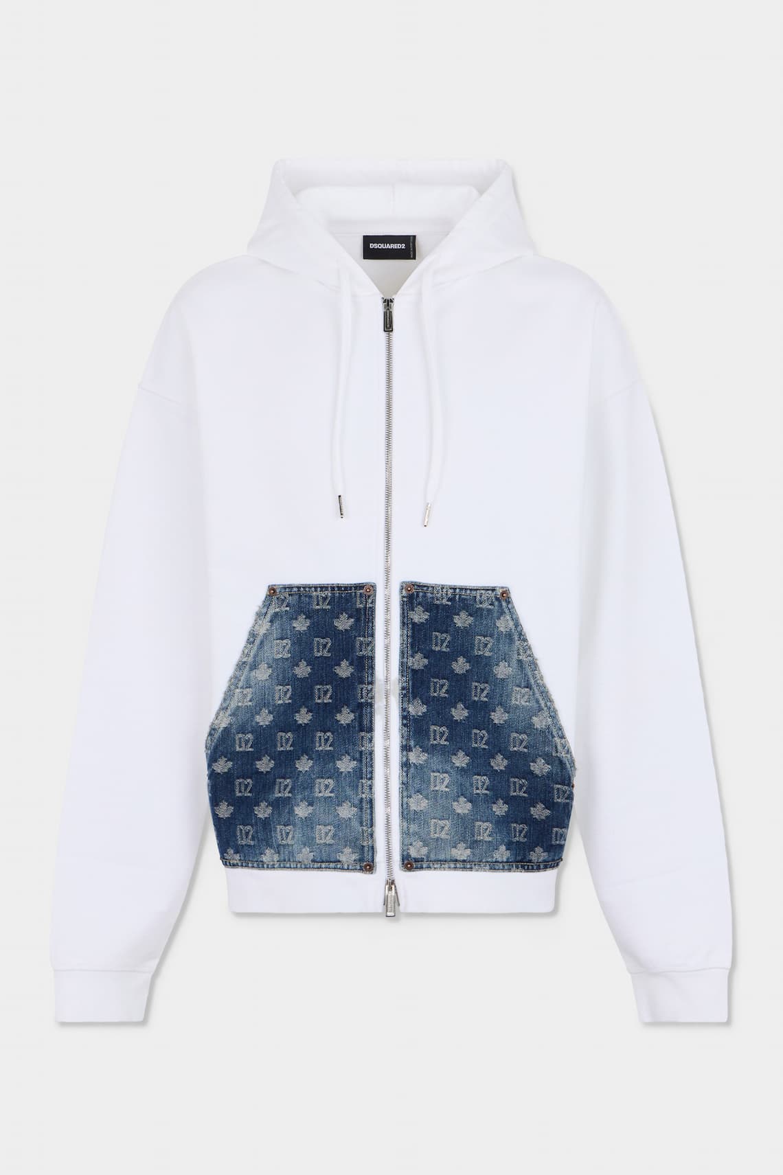 D2 Monogram Relax Fit Zipped Hoodie