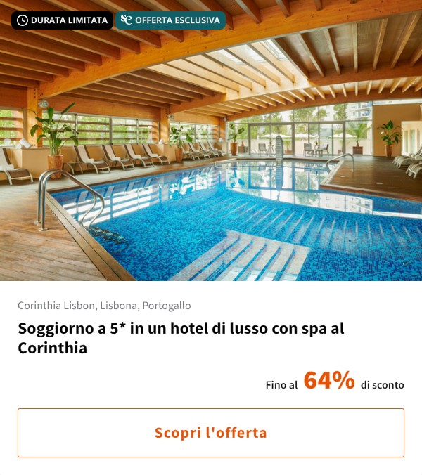 Soggiorno a 5* in un hotel di lusso con spa al Corinthia