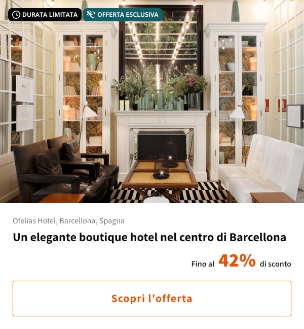 Un elegante boutique hotel nel centro di Barcellona
