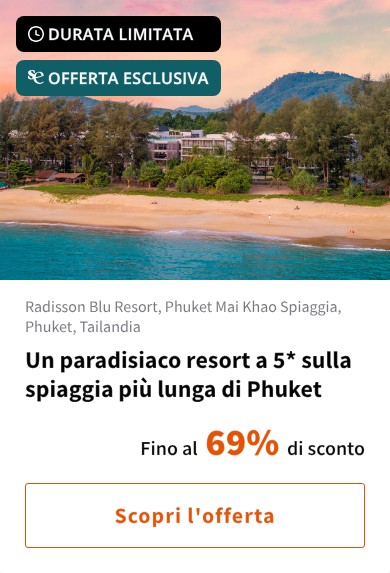 Un paradisiaco resort a 5* sulla spiaggia più lunga di Phuket