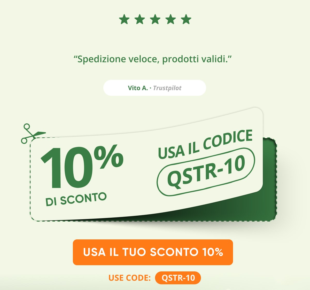10% di sconto usa il codice qstr-10 usa il tuo sconto 10% use code: qstr-10