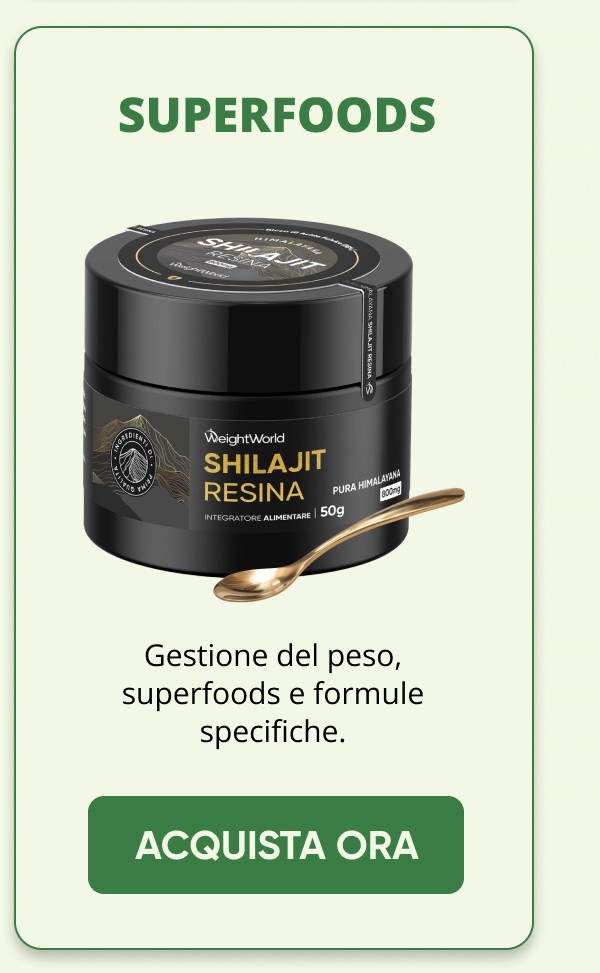 Superfoods shilajit resina integratore alimentare 50g Gestione del peso, superfoods e formule specifiche. Acquista ora