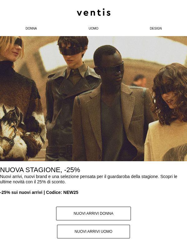 -25% sui nuovi arrivi autunno/inverno