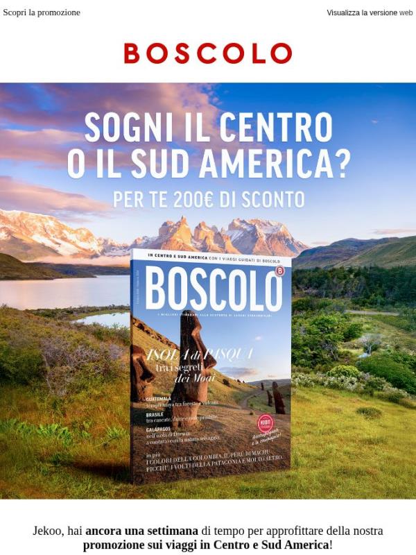 Ultima settimana: 200€ di sconto per viaggiare in Sudamerica