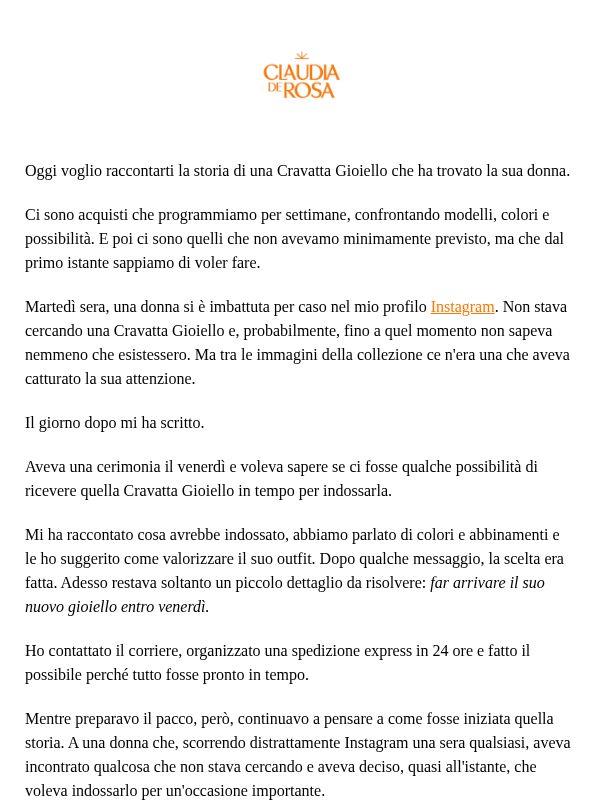 Un colpo di fulmine. E solo 48 ore.