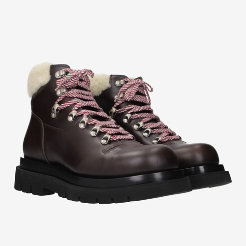 Bottega Veneta Ankle Boots Men Leather Brown/Porridge