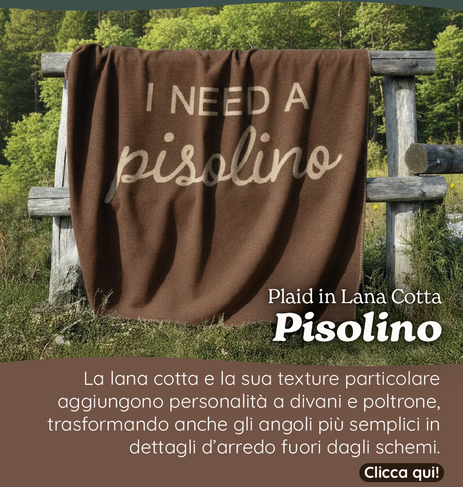 Plaid in Lana Cotta con Scritta - Pisolino