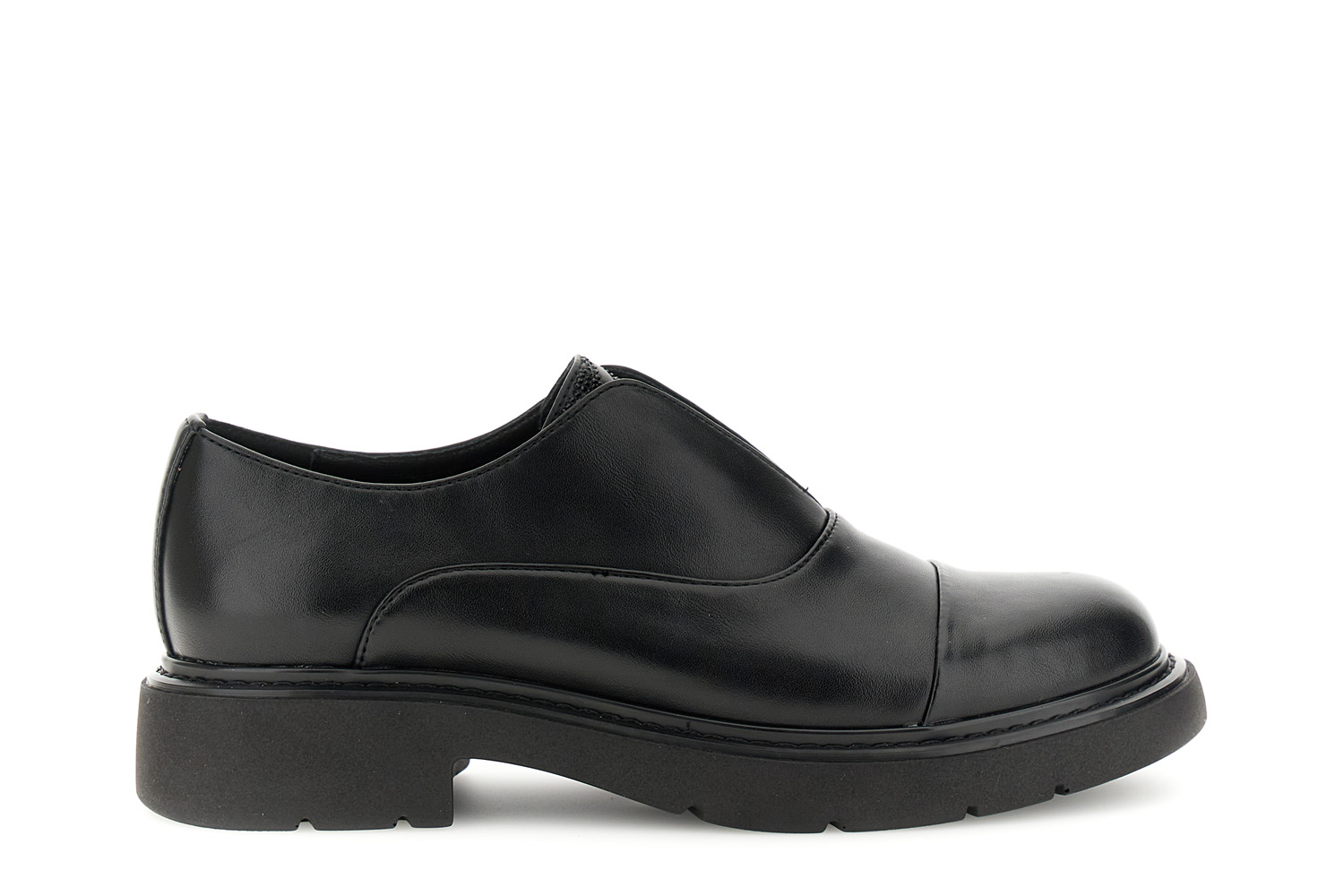 Image of francesine nere effetto nappa nero