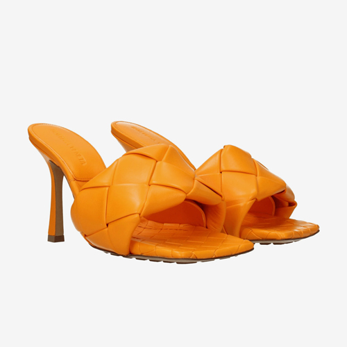 Bottega Veneta Sandals Women Leather Orange/Mandarin