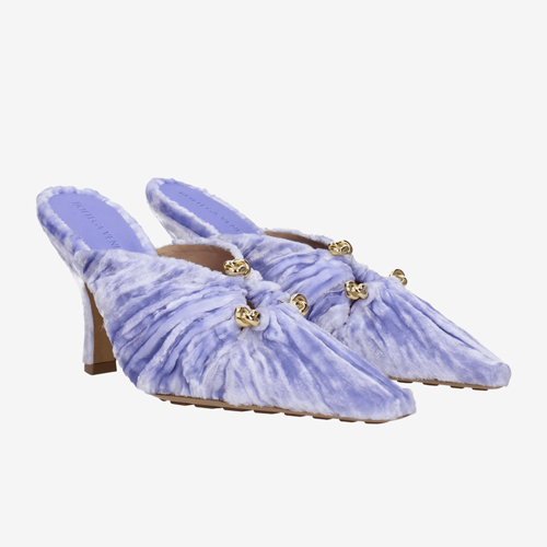 Bottega Veneta Sandals Women Velvet Violet/Amethyst