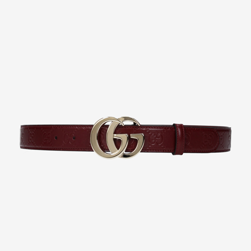 Gucci Belts Women Leather Red/Bordeaux