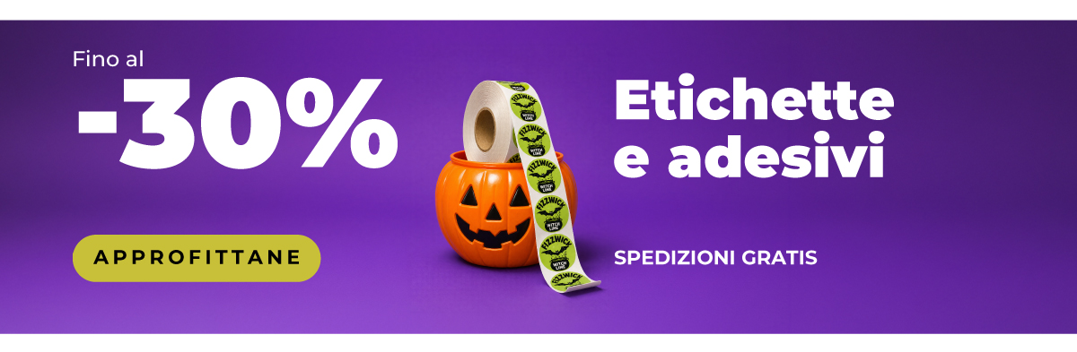 Fino al -30% su Etichette e adesivi