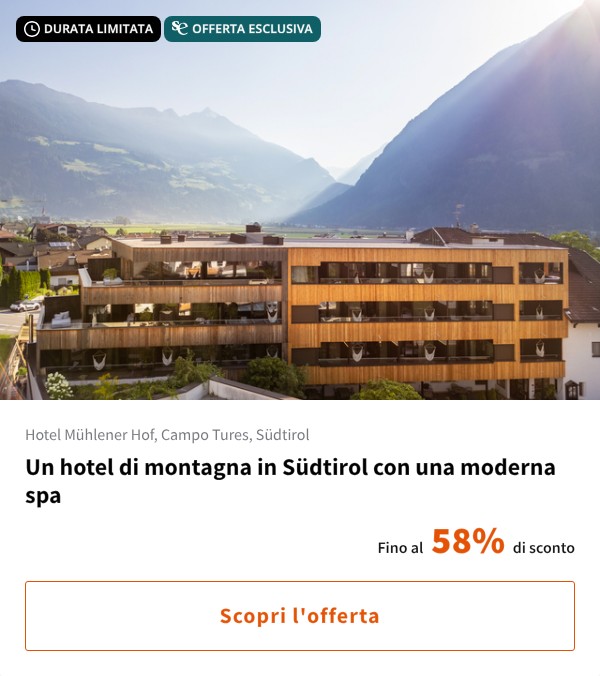 Un hotel di montagna in Südtirol con una moderna spa