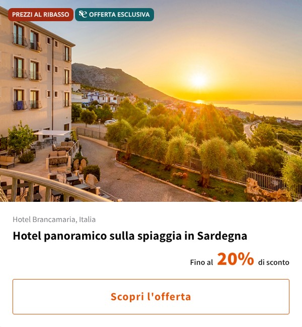 Hotel panoramico sulla spiaggia in Sardegna