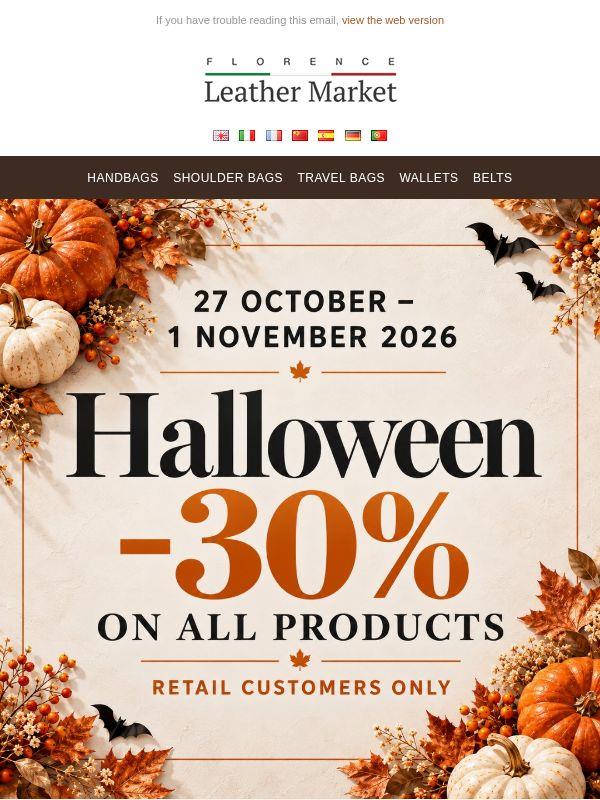 Halloween treat: 30% off everything until November 1