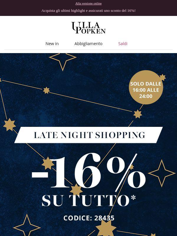 -16% su TUTTO - solo fino a mezzanotte!🎯