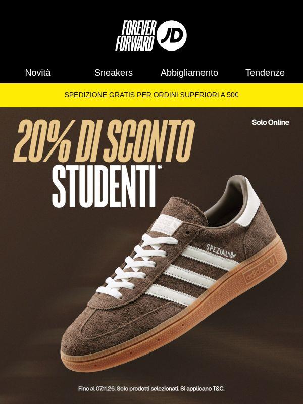Il tuo sconto studenti raddoppia!