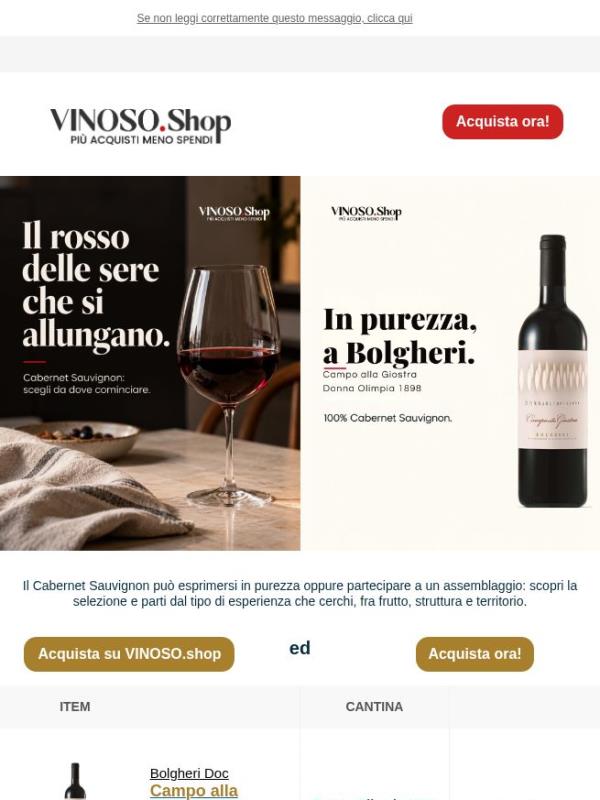 🍷 VINOSO | Cabernet Sauvignon: trovi un percorso fra bottiglie, origini e stili.