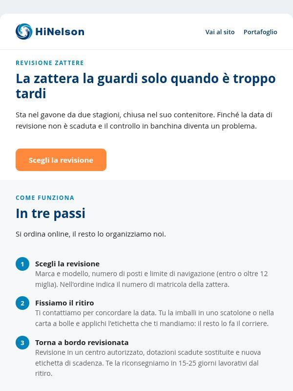 Revisione zattera: oggi costa meno