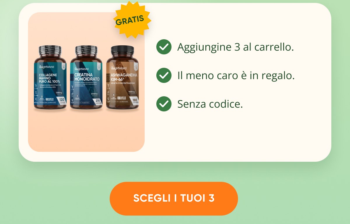 Gratis Aggiungi 3 al carrello. Il meno caro è in regalo. Senza codice. Scegli I tuoi 3.