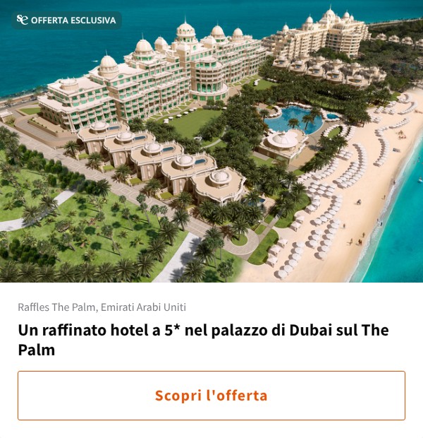Un raffinato hotel a 5* nel palazzo di Dubai sul The Palm