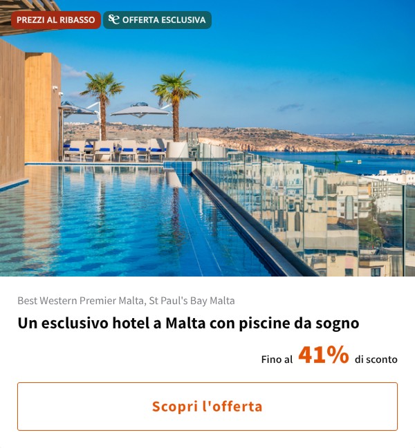 Un esclusivo hotel a Malta con piscine da sogno
