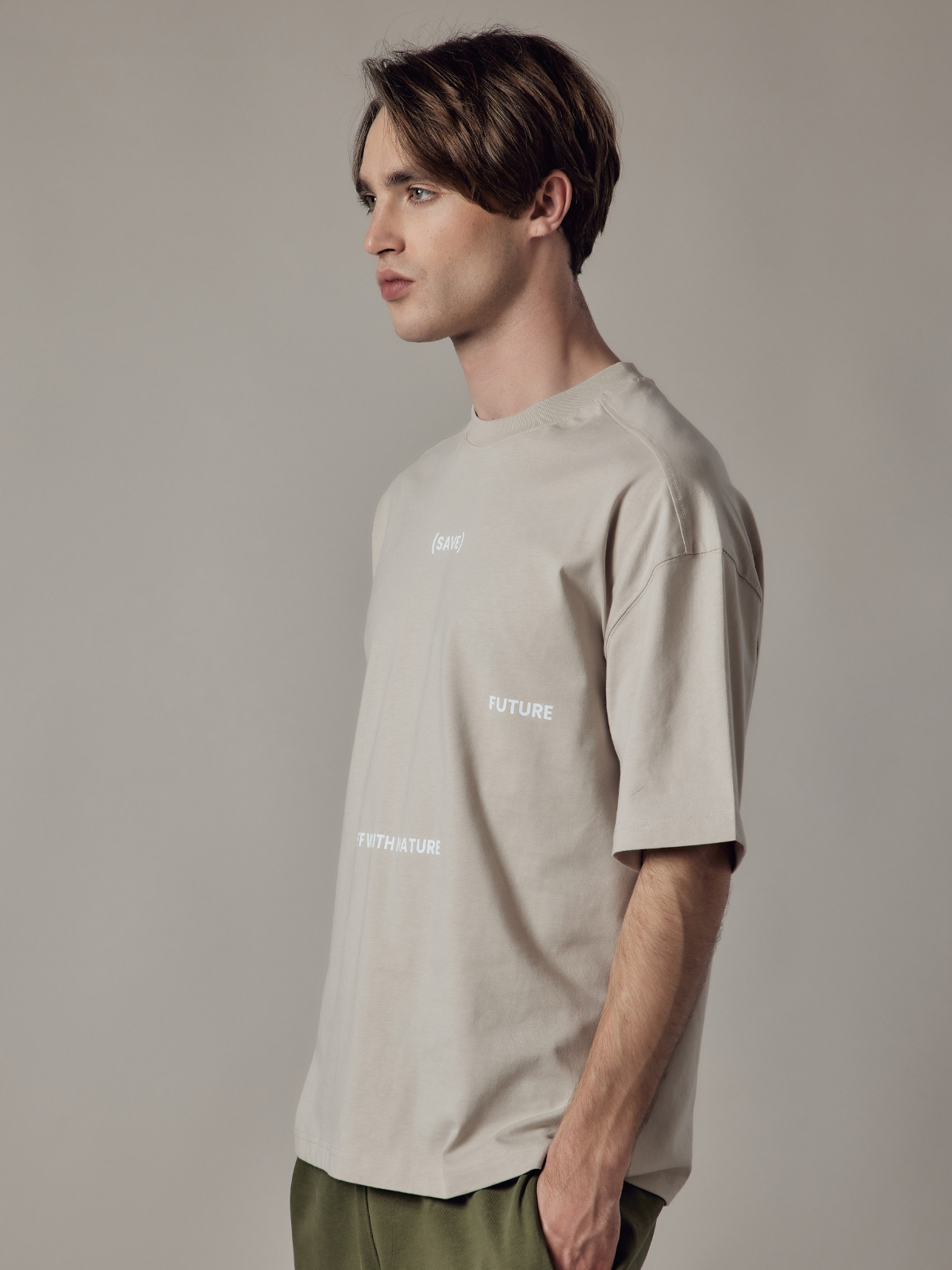 T-Shirt Loose Fit Unisex Beige