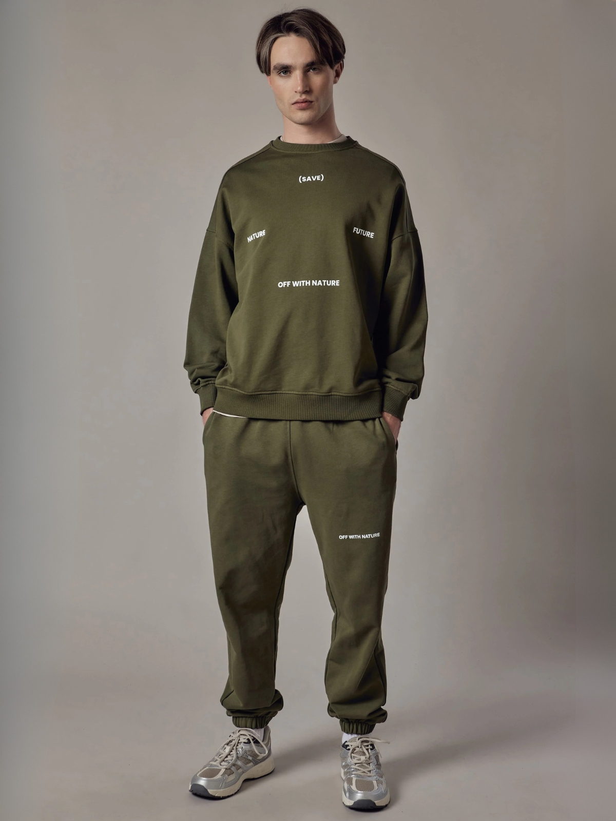 Joggers Loose Fit Unisex Dusty Sage